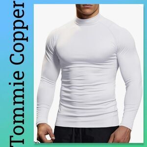 NWT Tommie Copper Mens Performance Active Fit Long Sleeve Mock Neck
